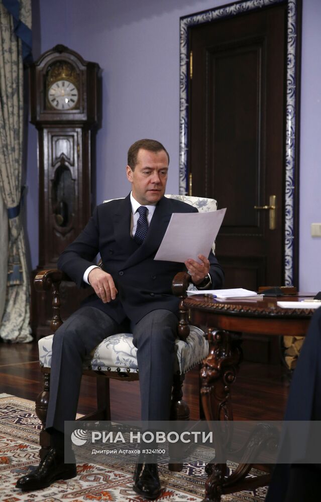 Премьер-министр РФ Д. Медведев встретился с президентом Чехии М. Земаном