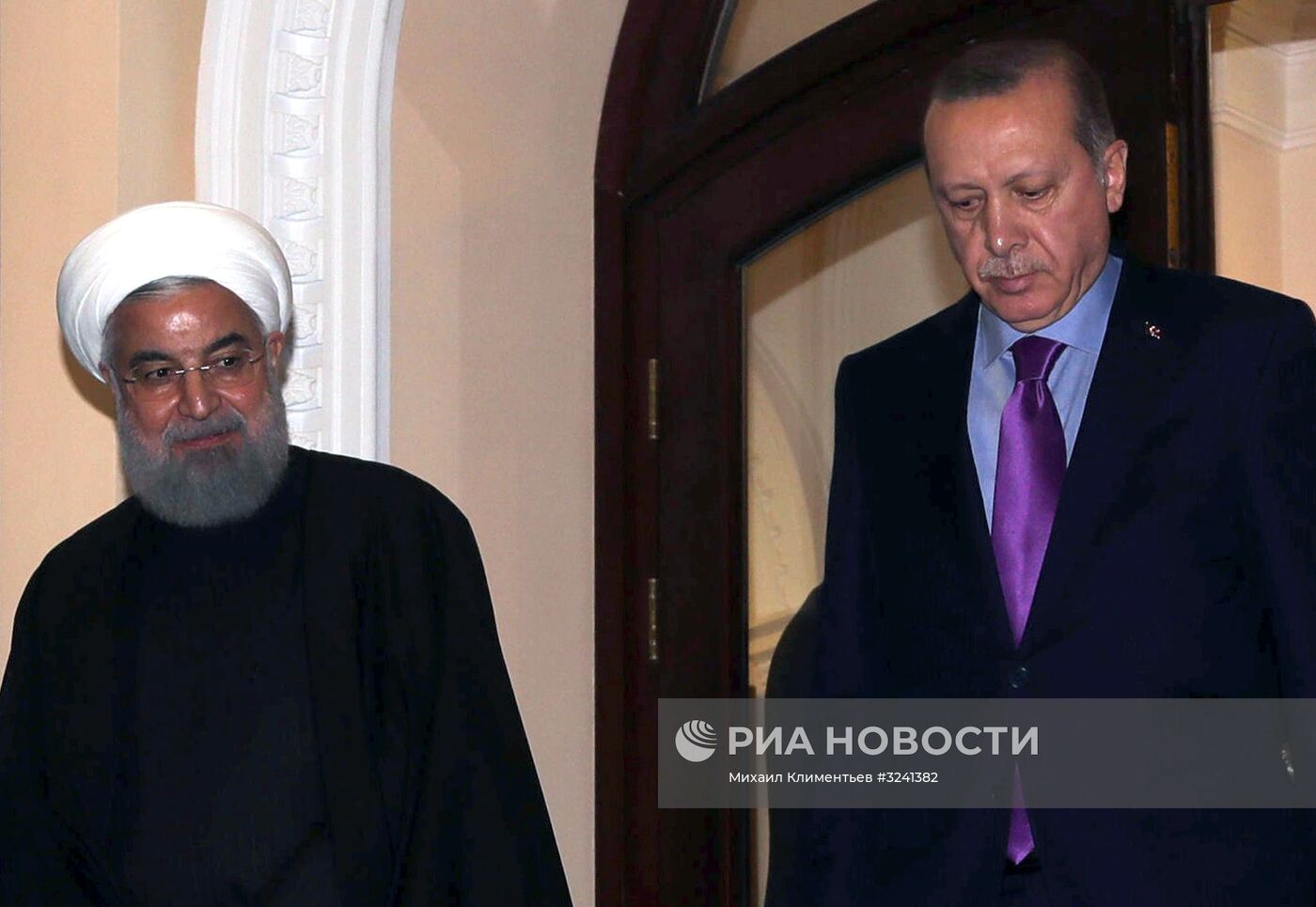 Встреча президента РФ В. Путина с президентом Ирана Х. Рухани и президентом Турции Р. Эрдоганом