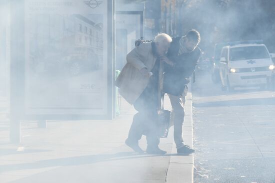 Акция против реформы образования в Париже
