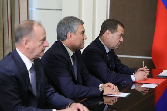 Президент РФ В. Путин провел заседание Совбеза РФ