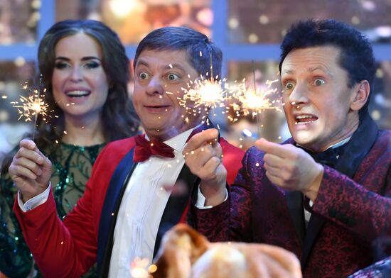 Съемки новогоднего шоу "Новый год по-новому!" на телеканале СТС