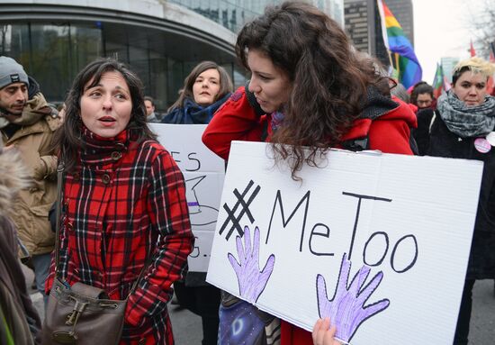 Акция против насилия в отношении женщин в Брюсселе