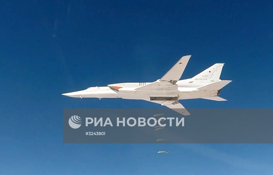 Авиаудар дальних бомбардировщиков Ту-22М3 по объектам террористов в Сирии