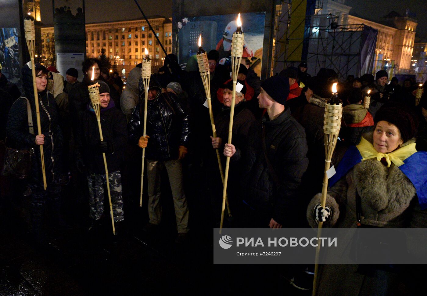 Шествие в Киеве, посвященное годовщине событий на Майдане
