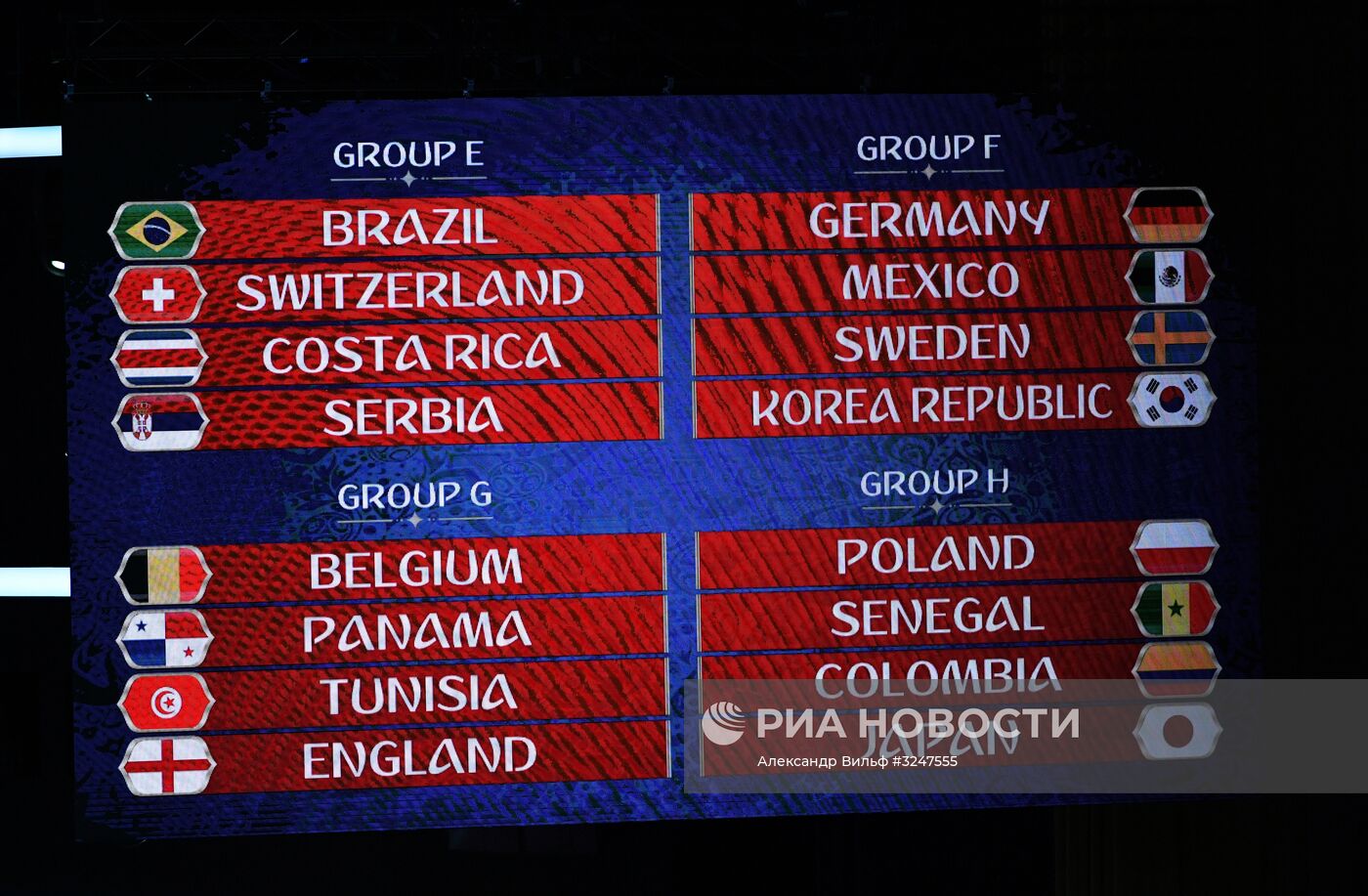 Официальная жеребьевка чемпионата мира по футболу 2018