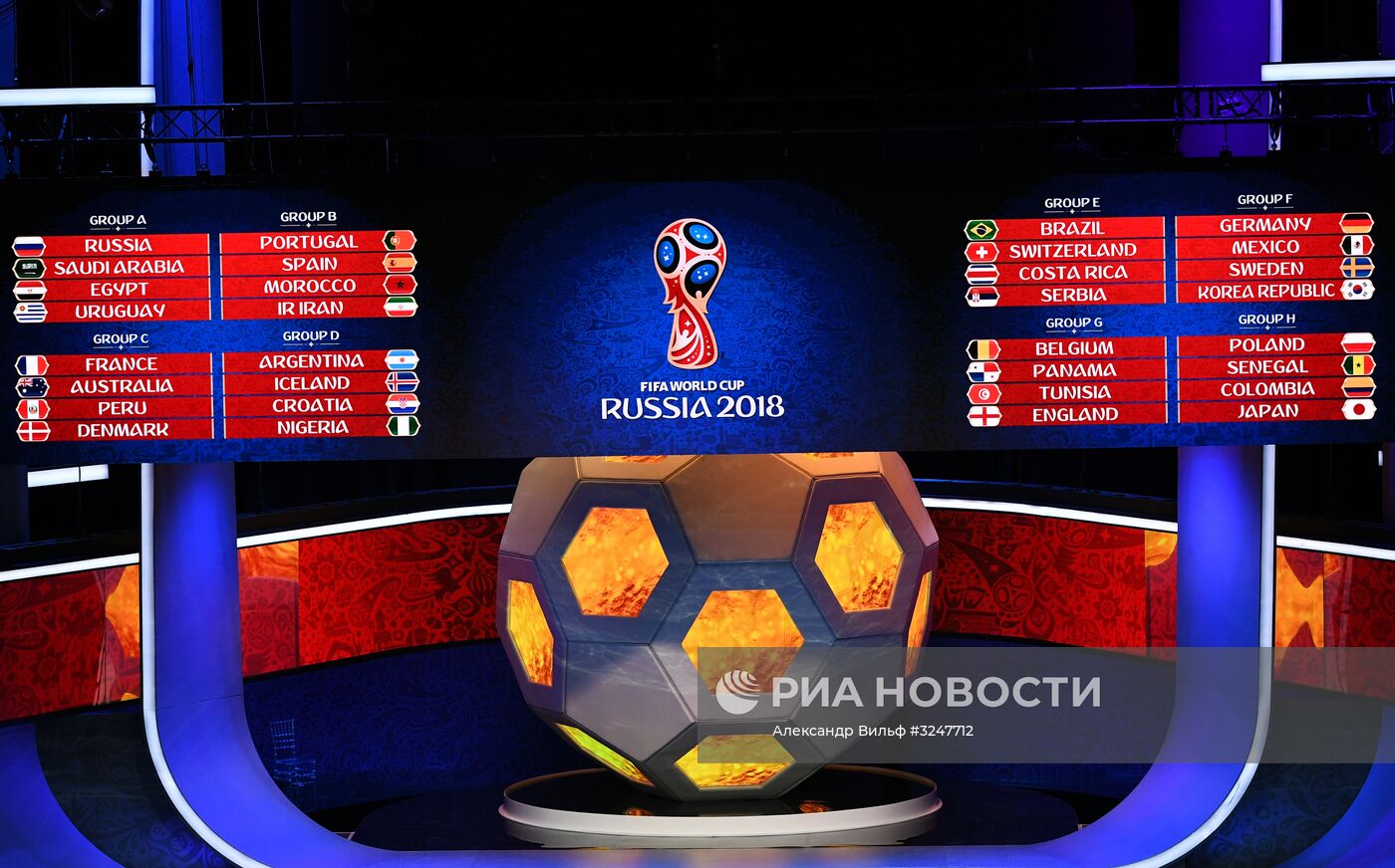 Официальная жеребьевка чемпионата мира по футболу 2018