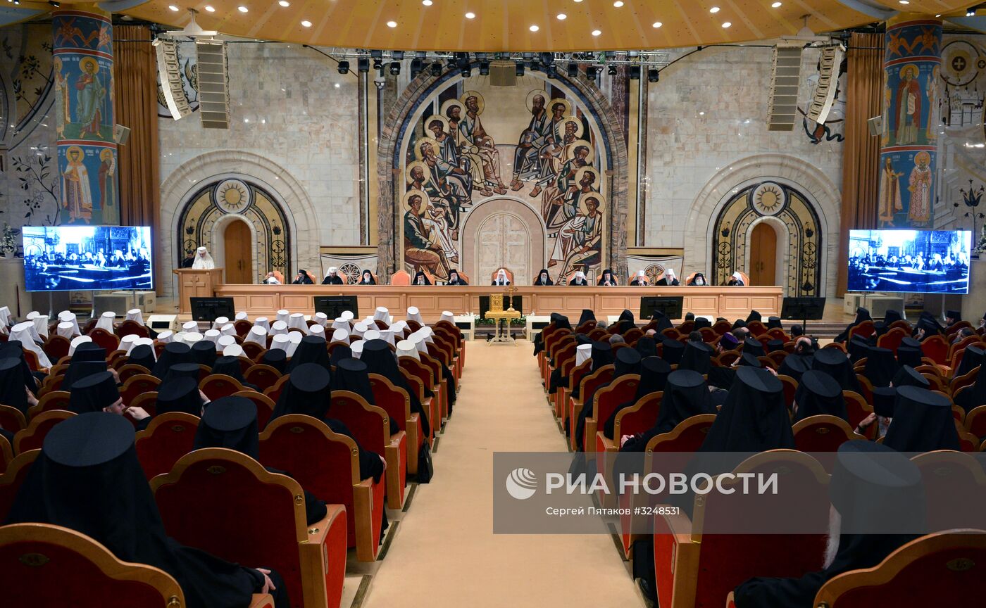 Заключительное торжественное заседание Архиерейского собора РПЦ