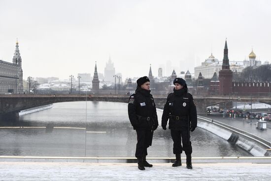 Патруль туристической полиции в Москве