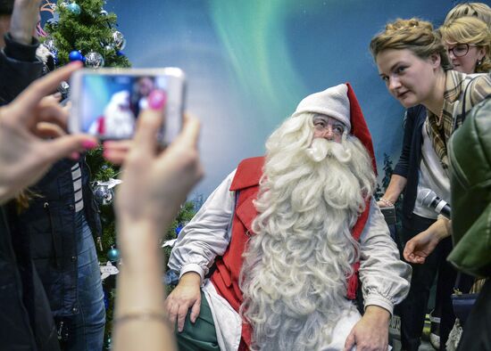 Финский Дед Мороз Йоулупукки посетил Санкт-Петербург