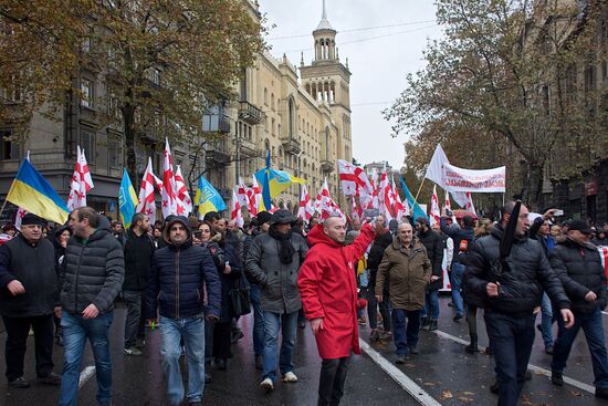 Акция в поддержку М. Саакашвили в Тбилиси