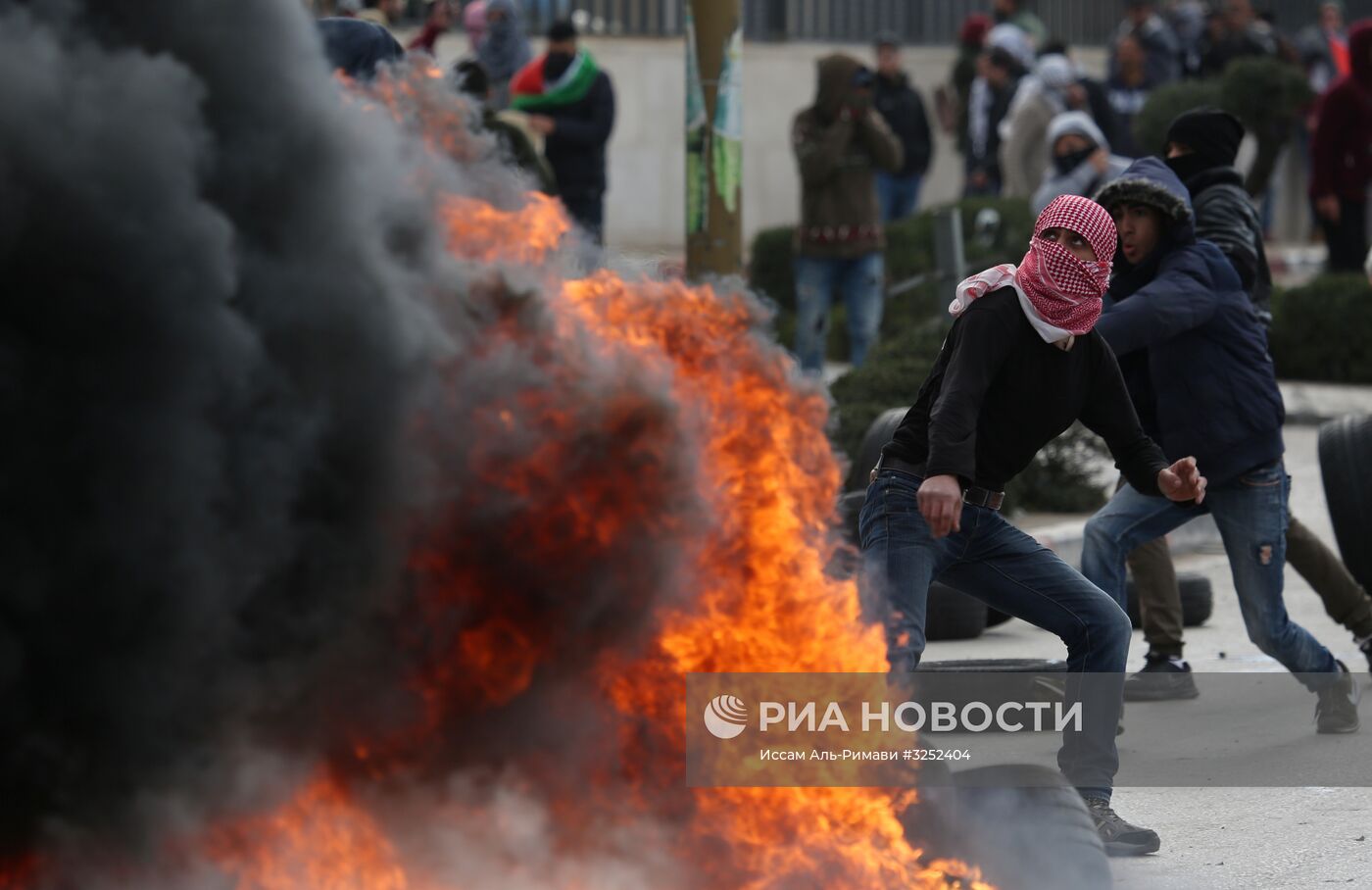 Акции протеста в Палестине против решения о признании Иерусалима столицей Израиля