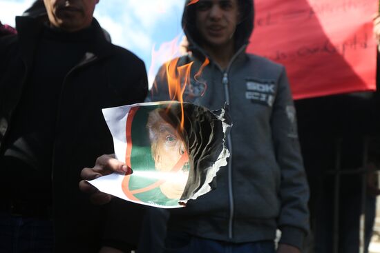 Акции протеста в Палестине против решения о признании Иерусалима столицей Израиля