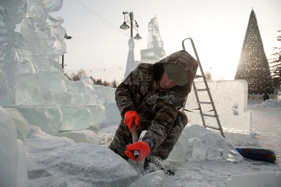 Ледовый городок в Томске