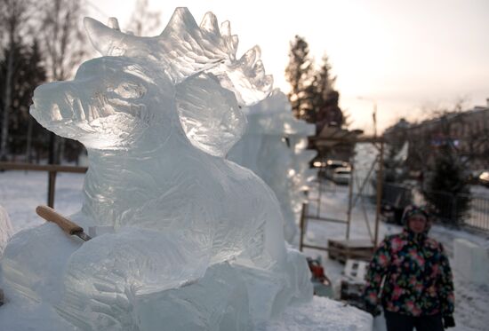 Ледовый городок в Томске