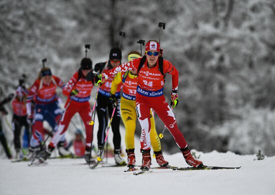 Биатлон. III этап Кубка мира. Женщины. Гонка преследования