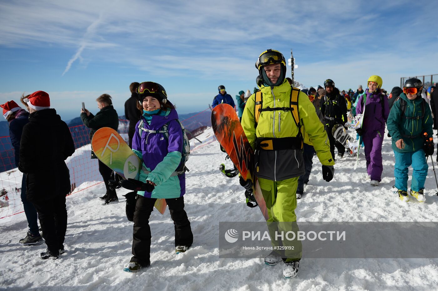 Открытие сезона на горнолыжном курорте "Роза Хутор" в Сочи