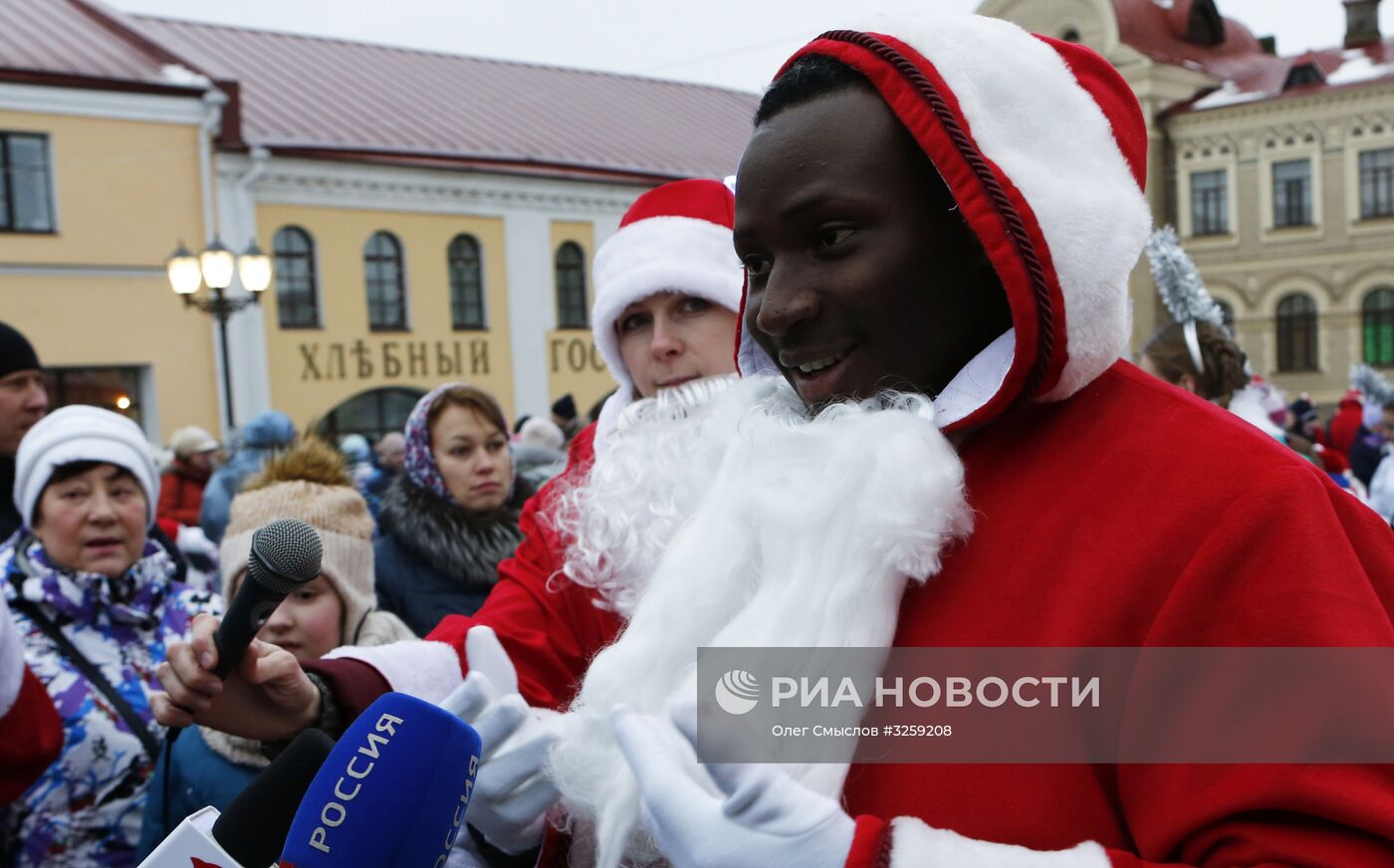 Шествие Дедов Морозов в Рыбинске