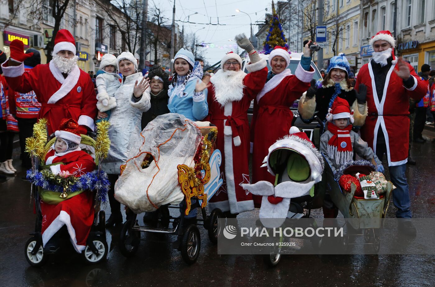 Шествие Дедов Морозов в Рыбинске