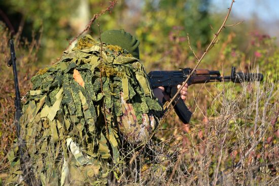 Учения снайперов ВС РФ в Гудауте