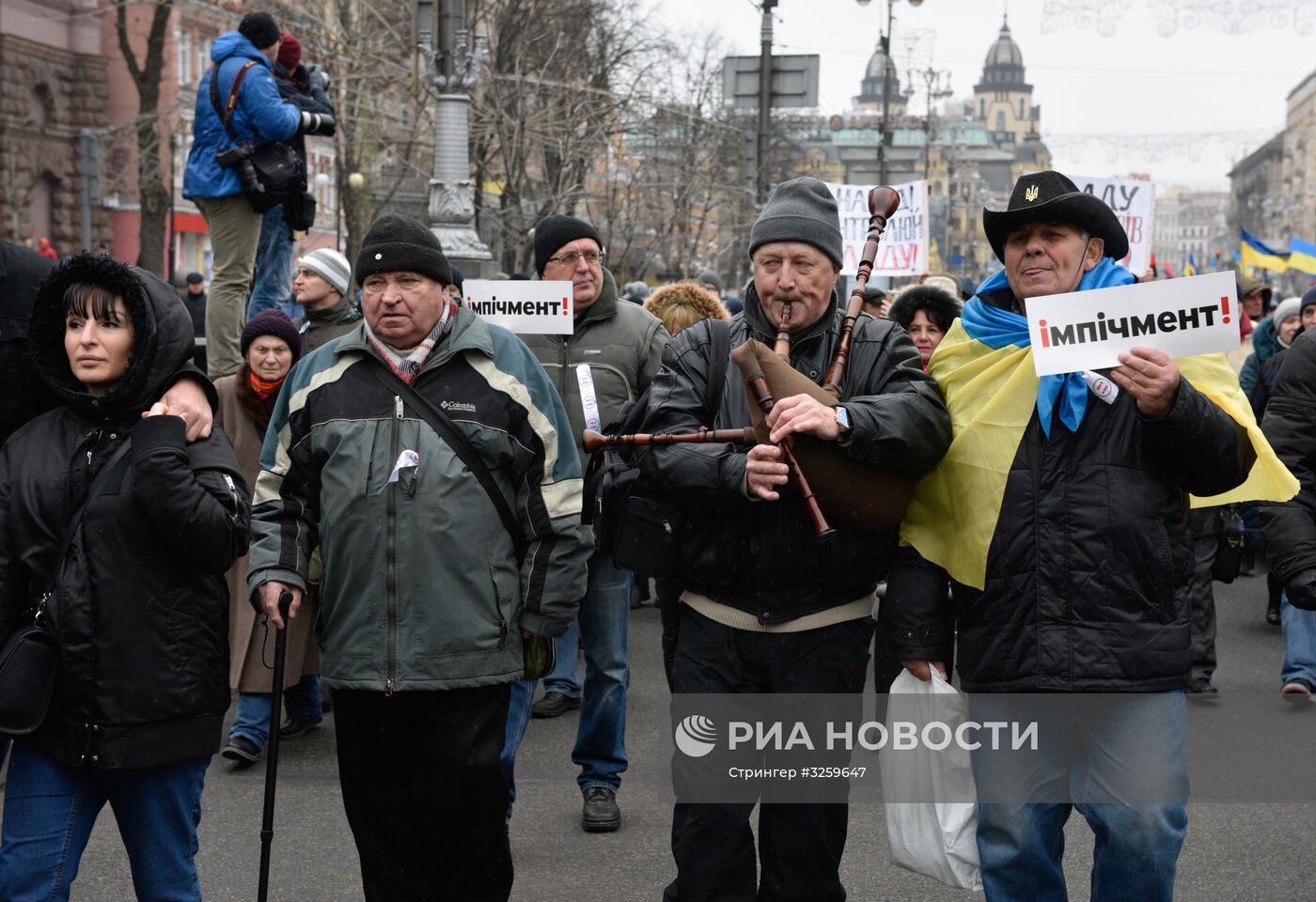 Марш сторонников М. Саакашвили в Киеве