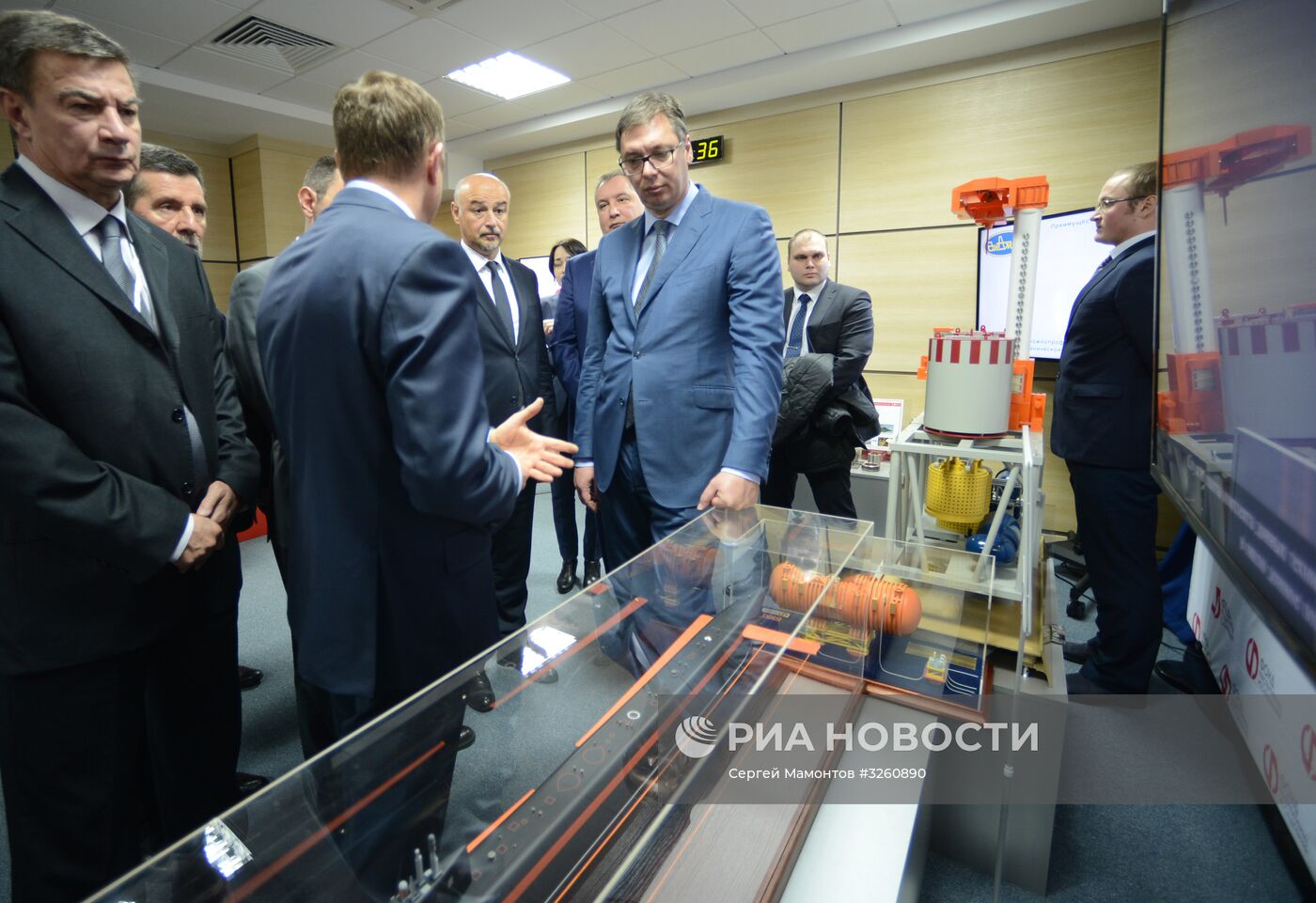 Встреча вице-премьера РФ Д. Рогозина с президентом Сербии А. Вучичем