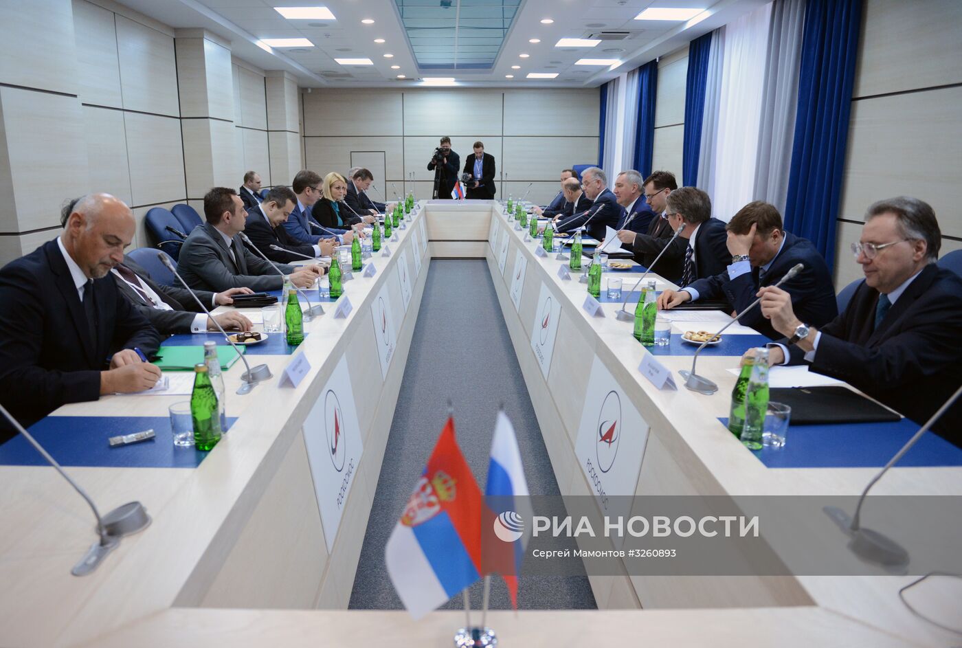 Встреча вице-премьера РФ Д. Рогозина с президентом Сербии А. Вучичем