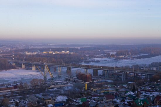 Новый Затонский мост через реку Белая в Уфе