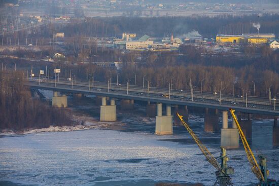 Новый Затонский мост через реку Белая в Уфе