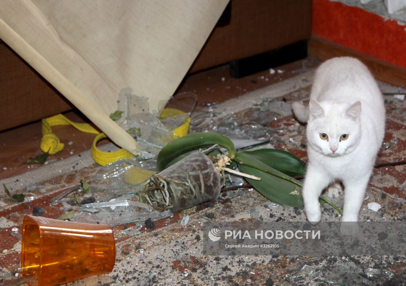 Последствия обстрела в Донецкой области