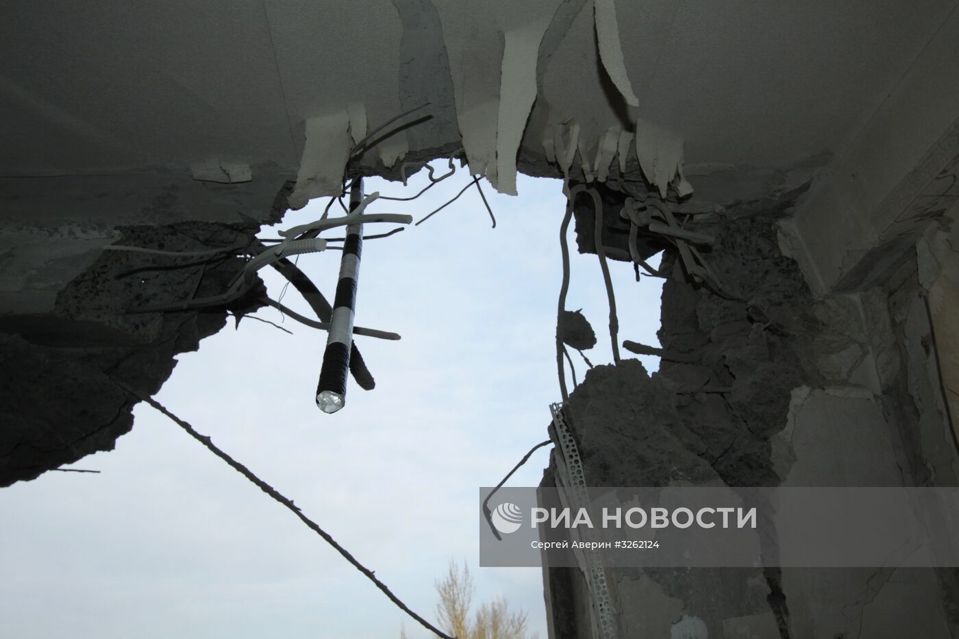 Последствия обстрела в Донецкой области