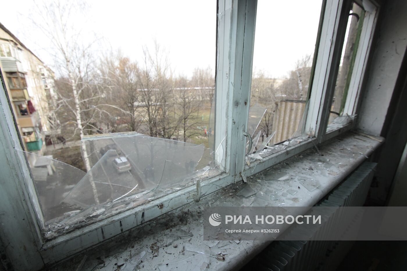 Последствия обстрела в Донецкой области