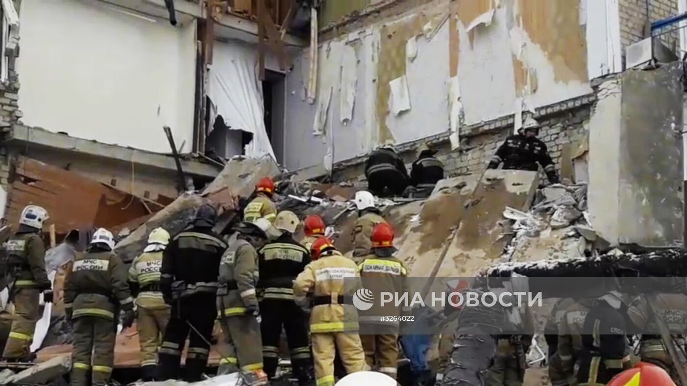 Последствия обрушения части жилого дома в г. Юрьевец Ивановской области