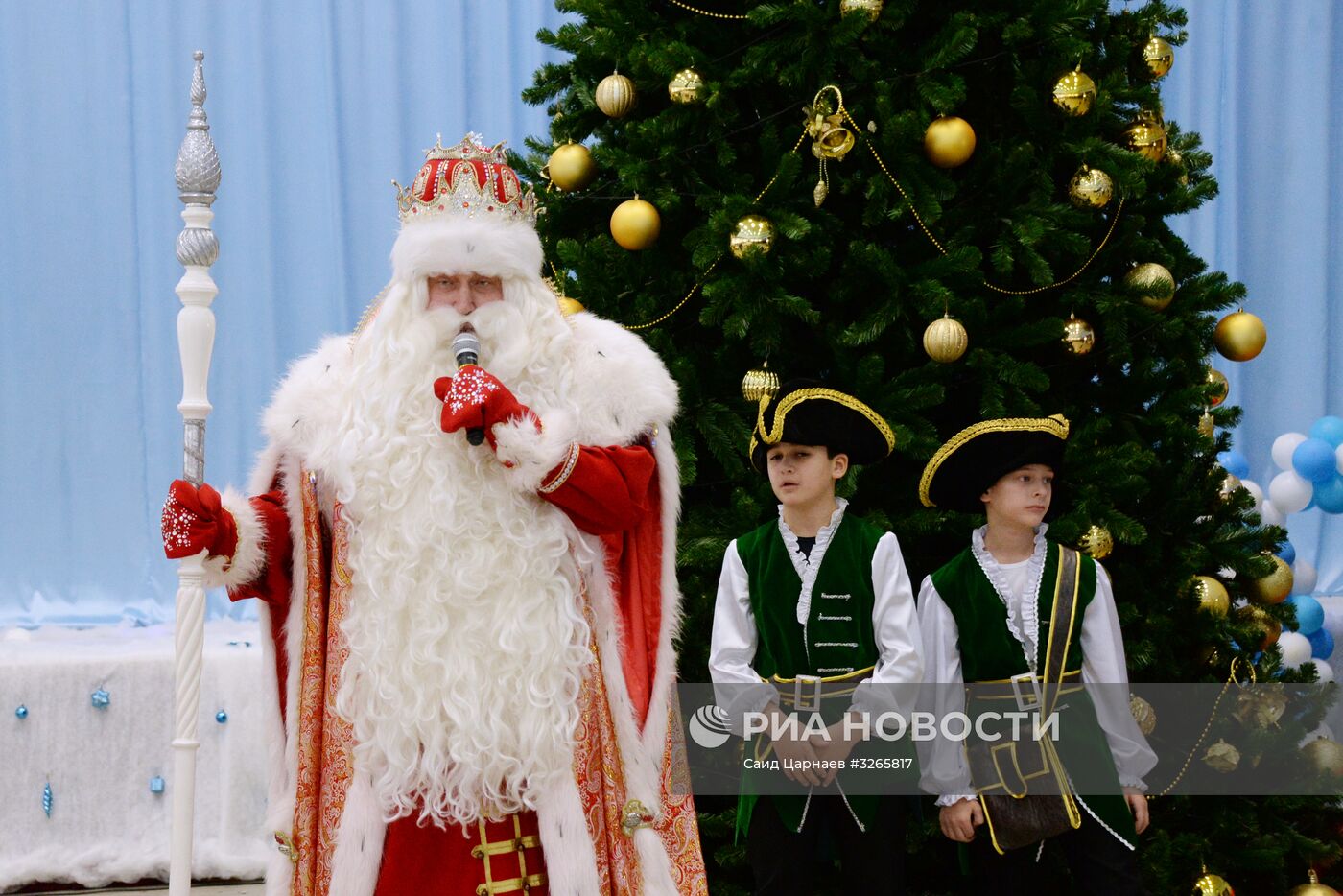 Прибытие Главного Деда Мороза из Великого Устюга в Грозный