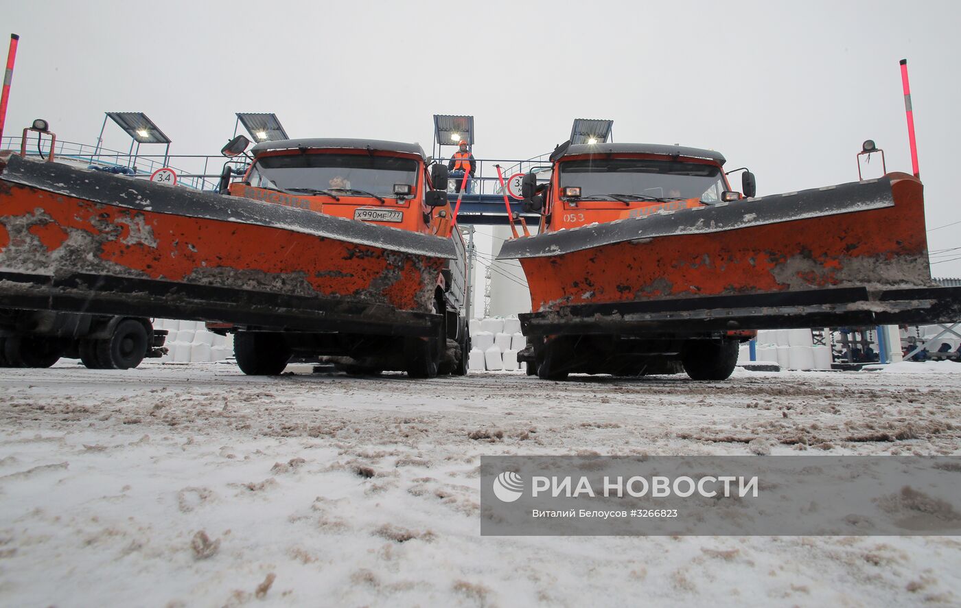 Склад хранения противогололедных материалов в Москве