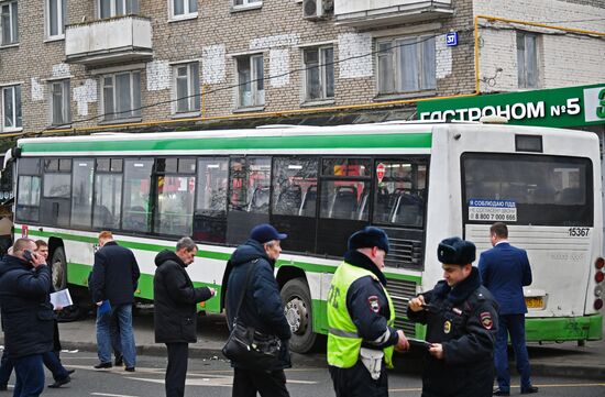 ДТП с участием автобуса на северо-западе Москвы