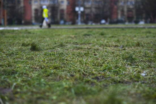 Аномально теплая погода в Москве