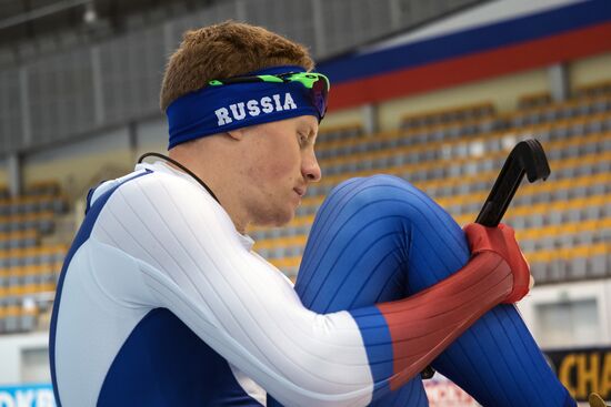 Конькобежный спорт. Чемпионат Европы на отдельных дистанциях. Тренировки