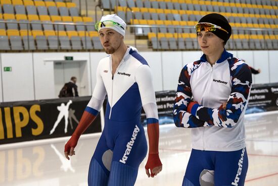 Конькобежный спорт. Чемпионат Европы на отдельных дистанциях. Тренировки