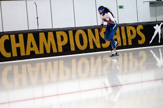 Конькобежный спорт. Чемпионат Европы на отдельных дистанциях. Тренировки