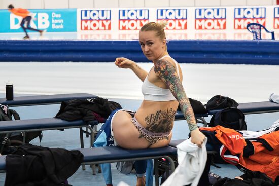 Конькобежный спорт. Чемпионат Европы на отдельных дистанциях. Тренировки