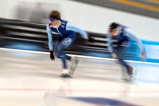 Конькобежный спорт. Чемпионат Европы на отдельных дистанциях. Тренировки