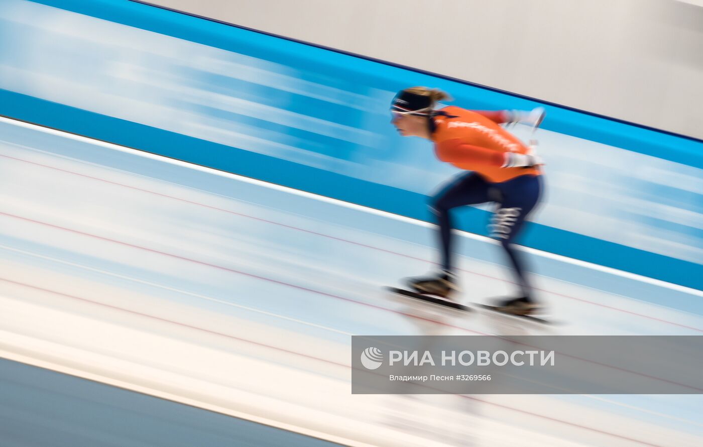 Конькобежный спорт. Чемпионат Европы на отдельных дистанциях. Тренировки