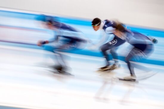 Конькобежный спорт. Чемпионат Европы на отдельных дистанциях. Тренировки