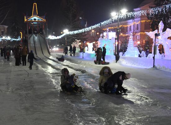 "Ледовый городок" в центре Томска