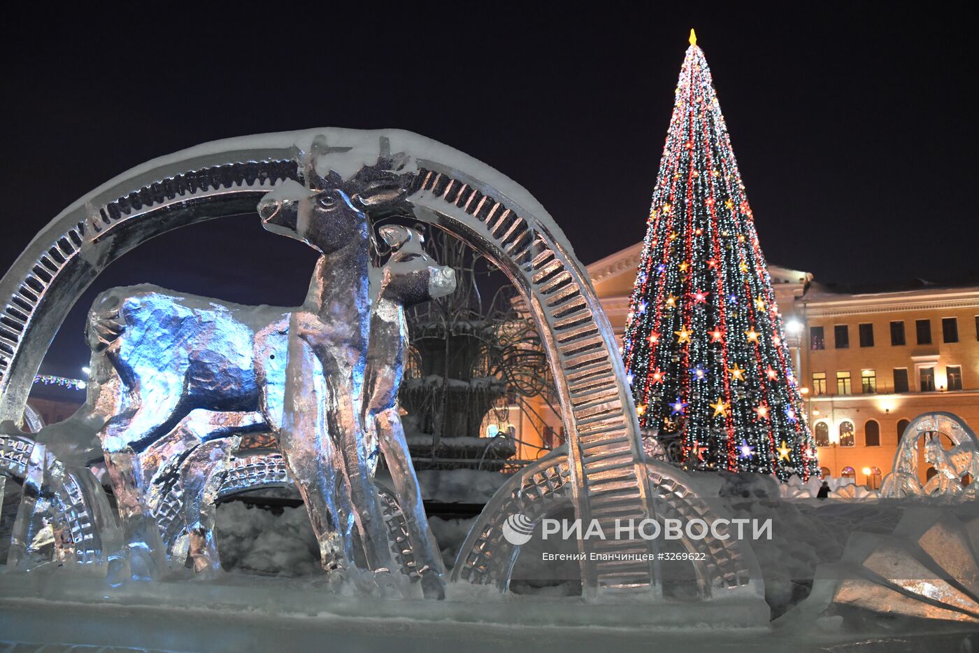 "Ледовый городок" в центре Томска
