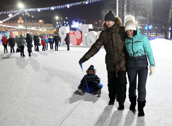 "Ледовый городок" в центре Томска