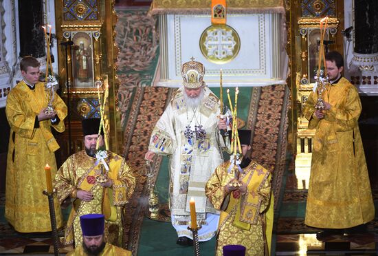 Рождество Христово. Патриаршая литургия в храме Христа Спасителя в Москве