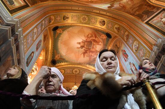 Рождество Христово. Патриаршая литургия в храме Христа Спасителя в Москве
