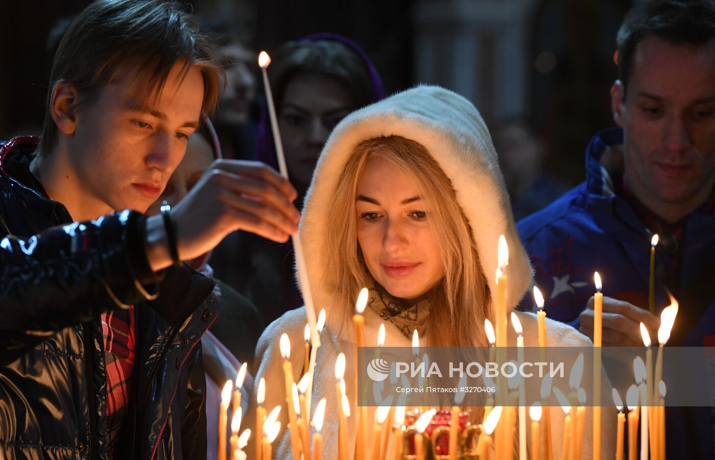 Рождество Христово. Патриаршая литургия в храме Христа Спасителя в Москве