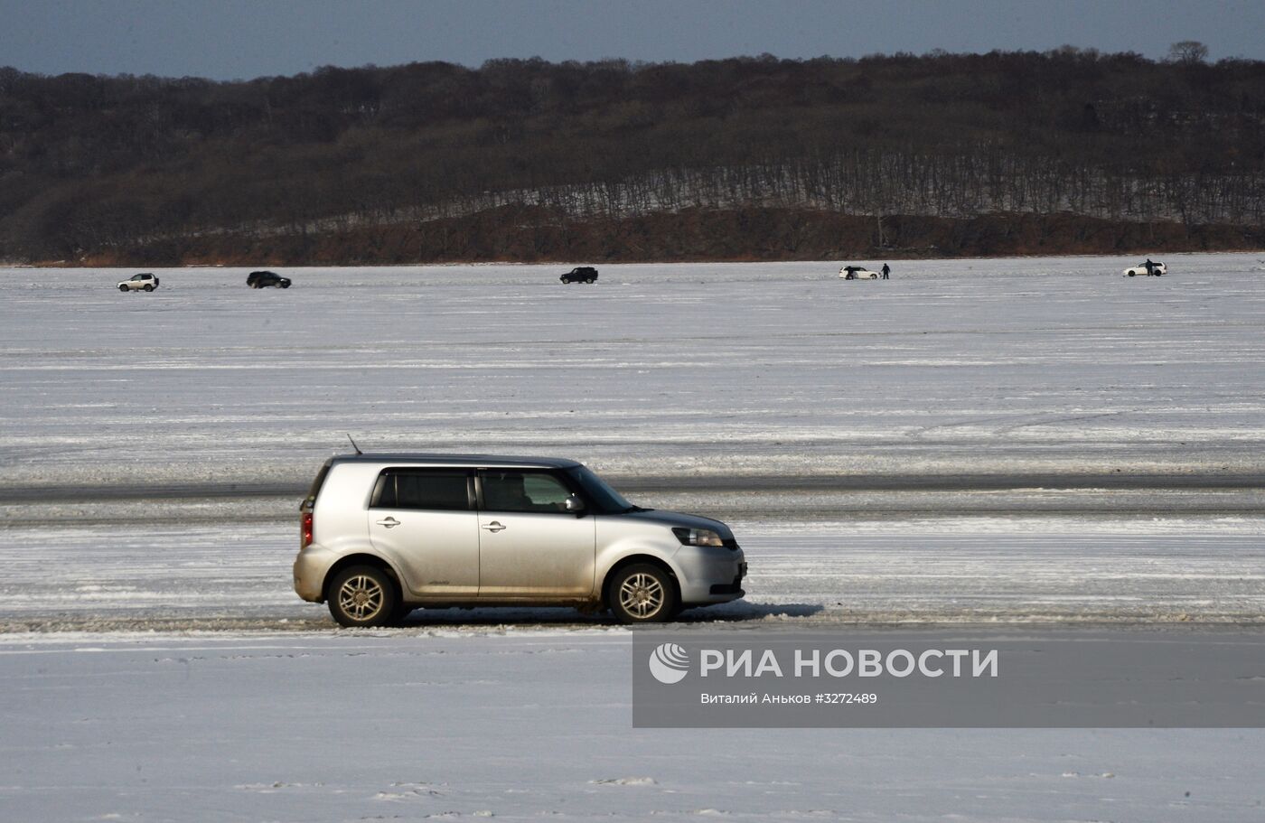 Зима на острове Русский